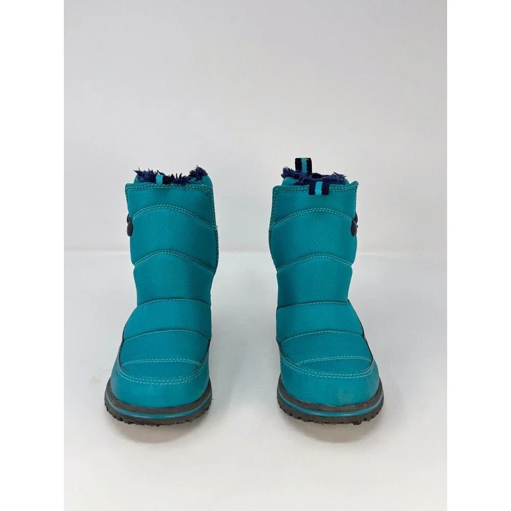 LL Bean Ultralight Kids Winter Boots Blue Quilted Insulated 200 Primaloft US 10